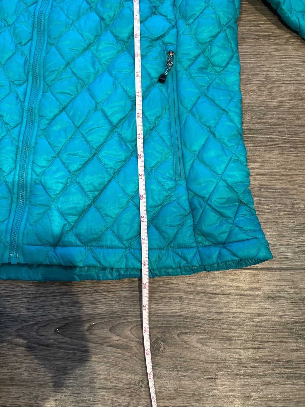 The North Face Women’s Large Teal Quilted Puffer Jacket Insulated Full Zip - Picture 4 of 5